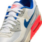 Nike men's Air Max 90 Ultramarine sneakers in black and blue, side view