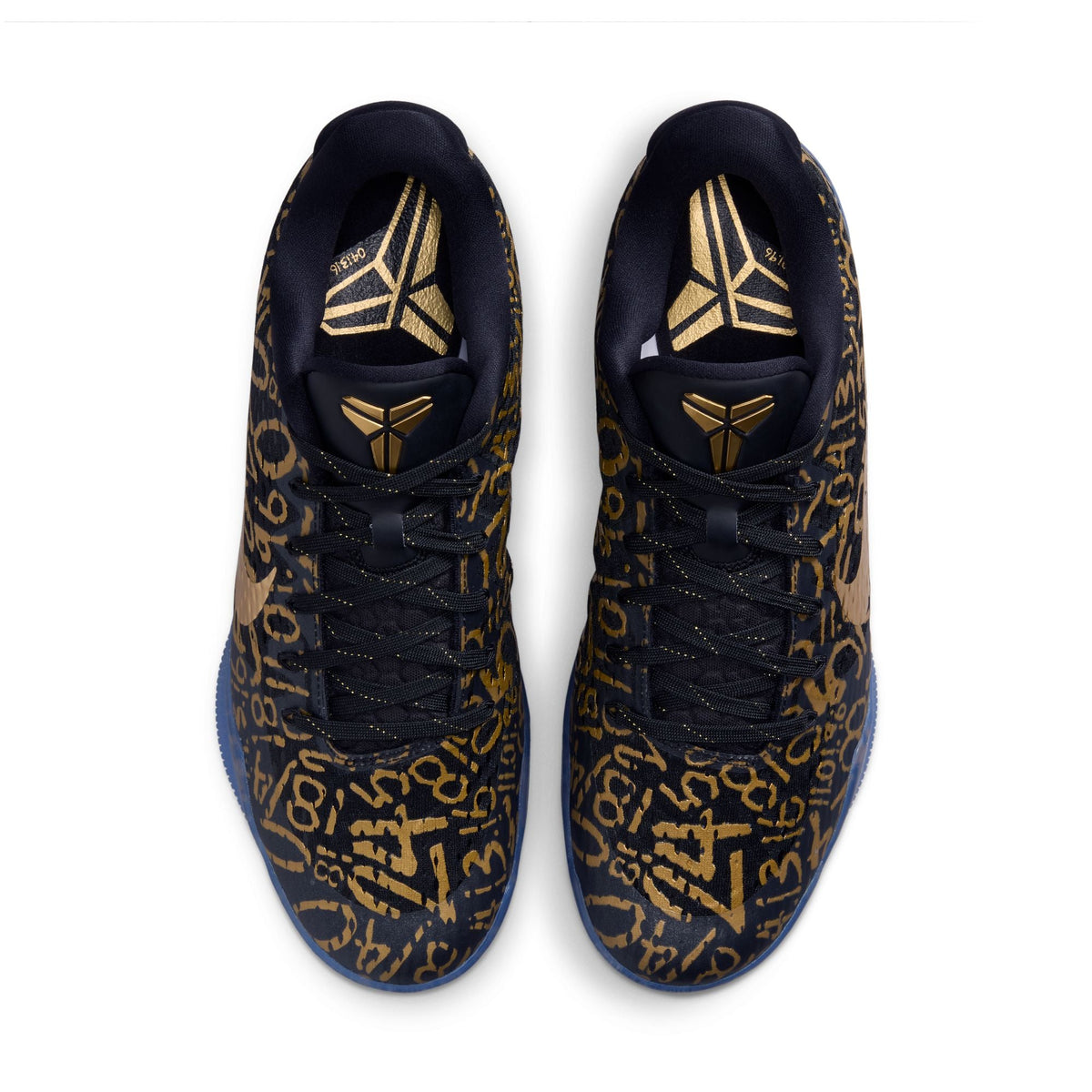Nike Men's Kobe XI Protro Mamba Day sneakers by Denim Exchange in black, white, and multicolor.