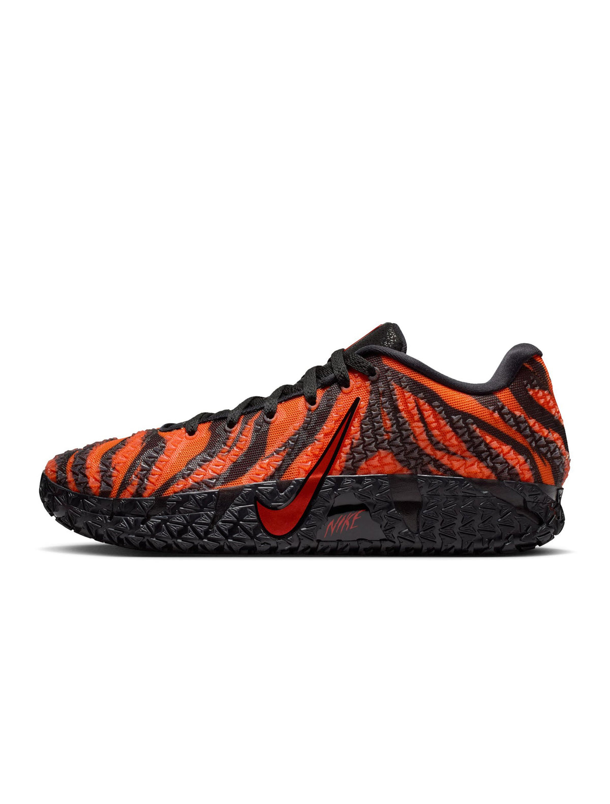 Nike men's Ja 3 Animal Pack tiger-themed footwear featuring vibrant tiger print and athletic design.