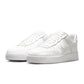 Nike men's Air Force 1 '07 Premium white sneakers, side view, featuring classic low-top design and clean leather finish