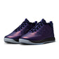 Nike Mens Book 2 Premium Eggplant Foamposite men's footwear in purple with sleek design and textured material.
