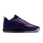 Nike Mens Book 2 Premium Eggplant Foamposite sneaker, purple men's footwear with textured design and Nike branding.