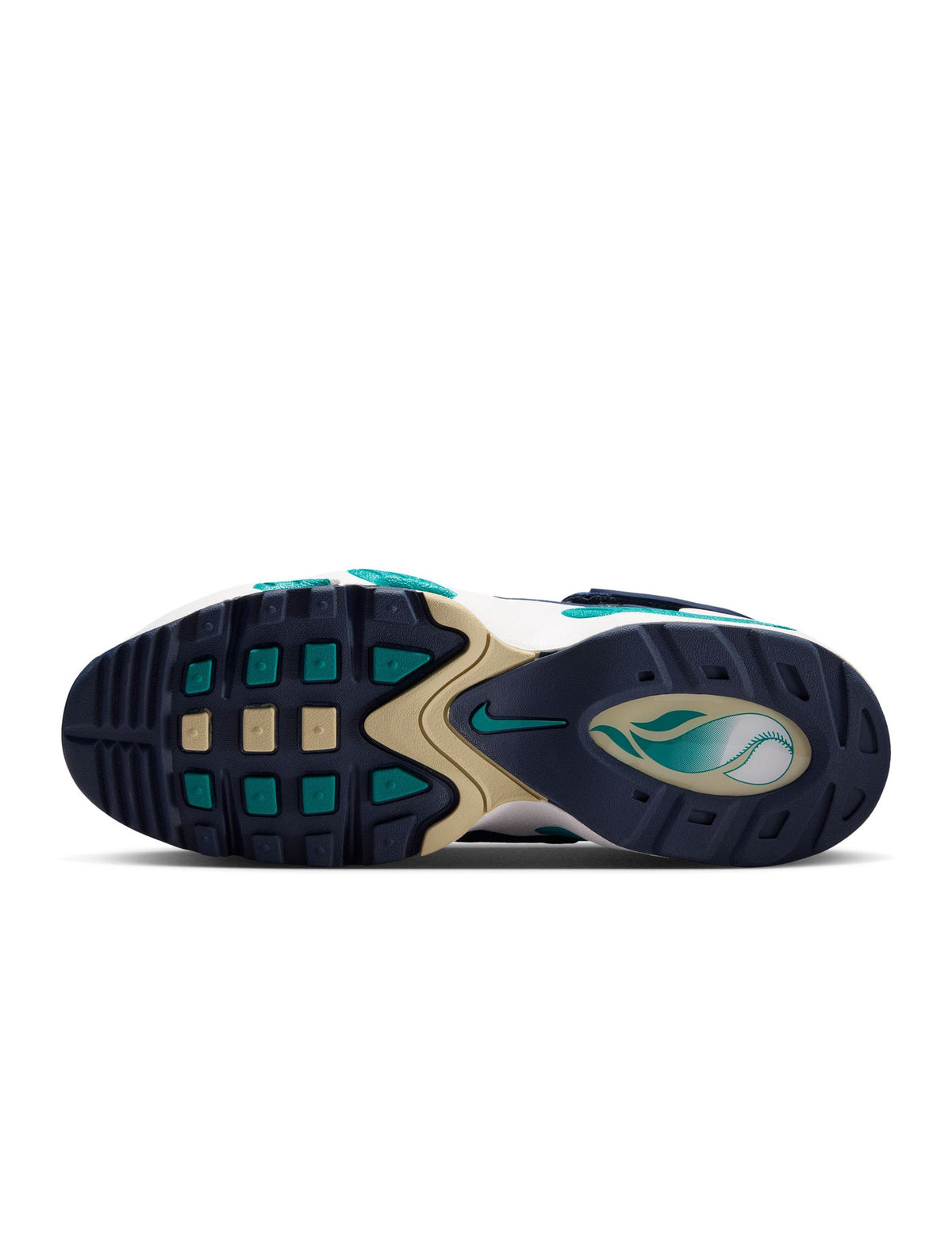 Nike Mens Air Griffey Max 1 HBCU Swingman Classic basketball shoes in navy and white with Nike branding and sporty design.