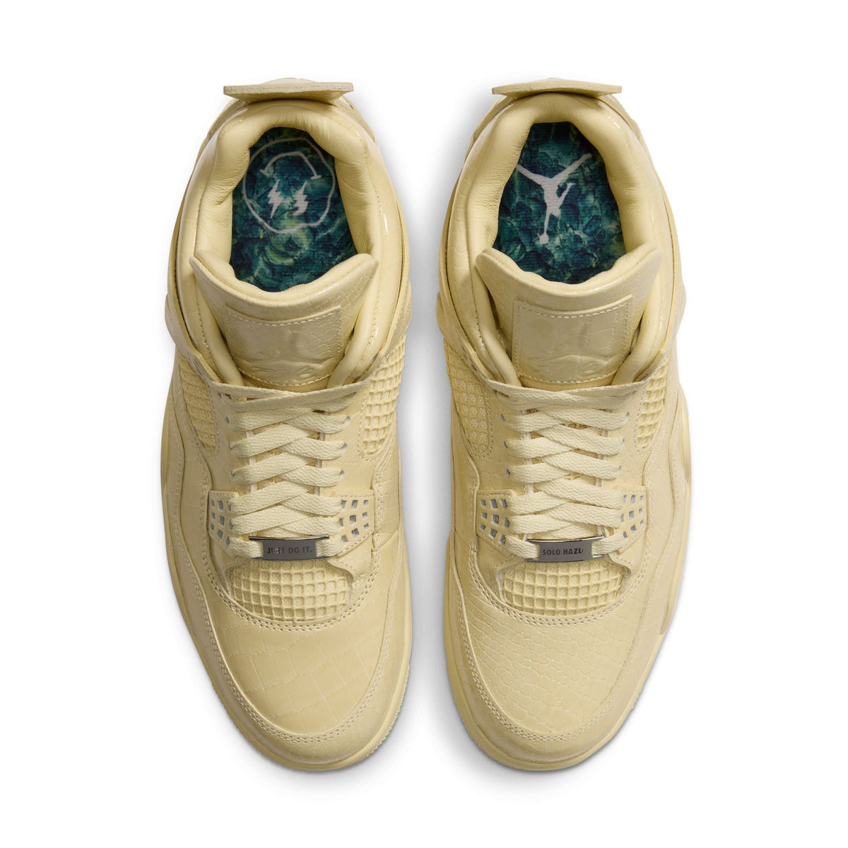Men's Air Jordan 4 Retro x J Balvin Amazonas sneakers by Denim Exchange, featuring vibrant color accents and stylish design.