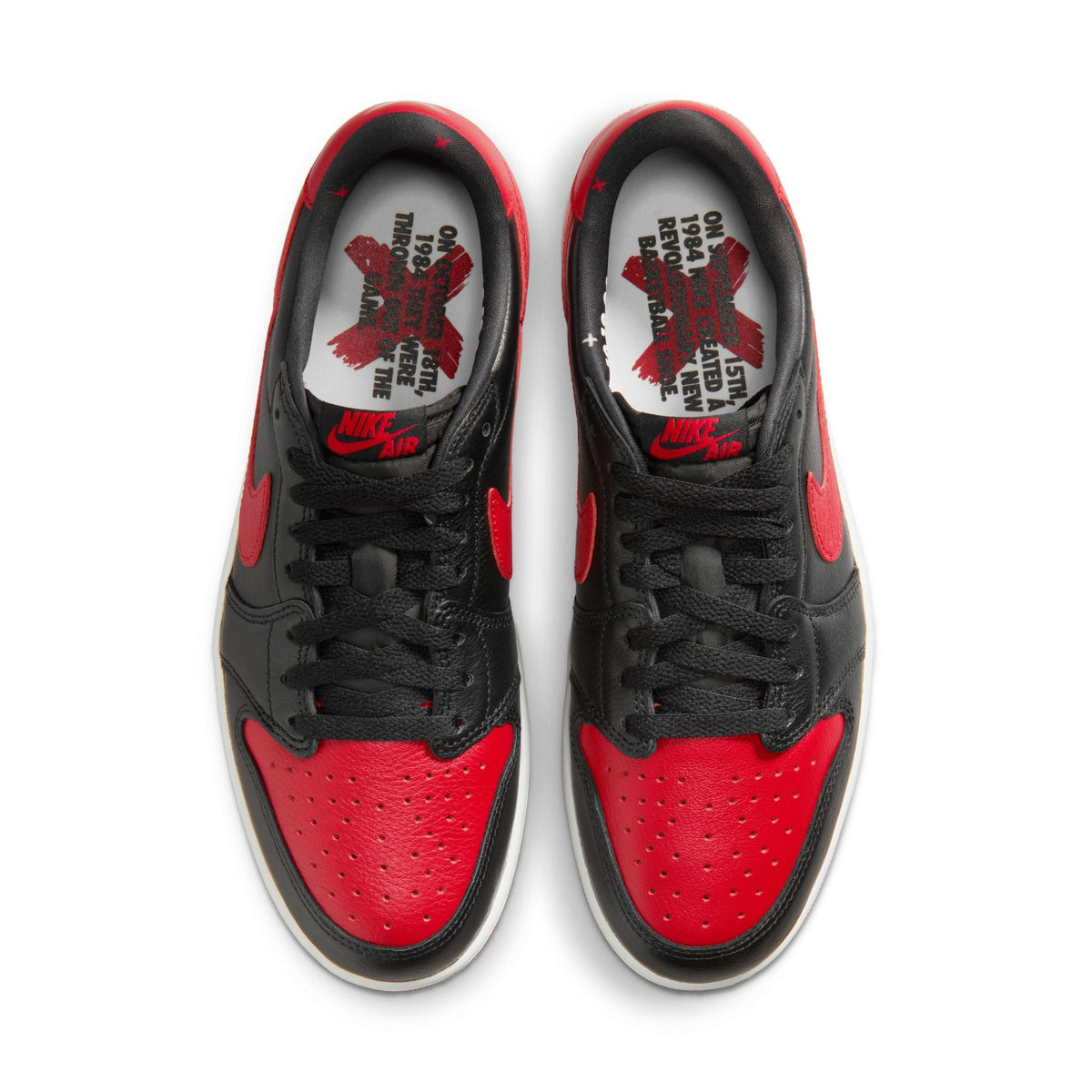 Air Jordan 1 Retro Low OG Banned men's footwear by Denim Exchange in black and red sneakers