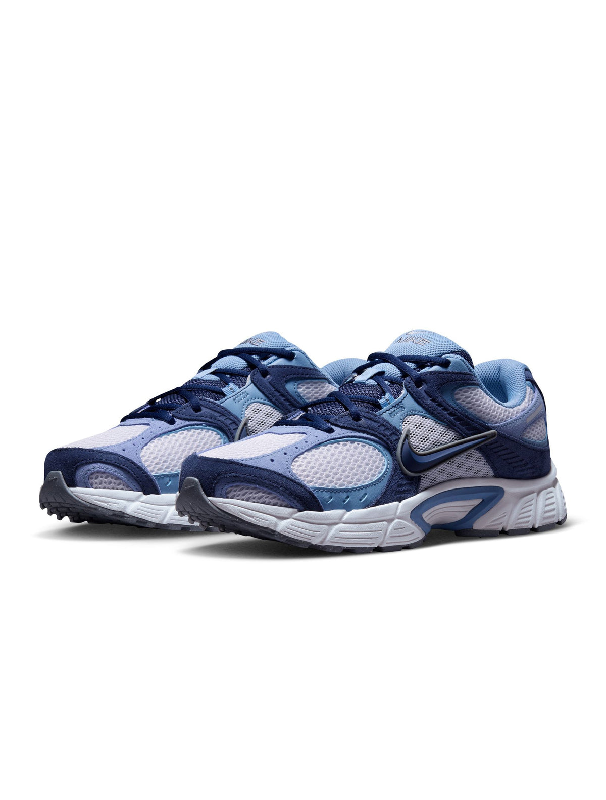 Nike men's V5 RNR Suede work blue footwear with navy suede upper and white sole, showcasing a stylish and comfortable design.