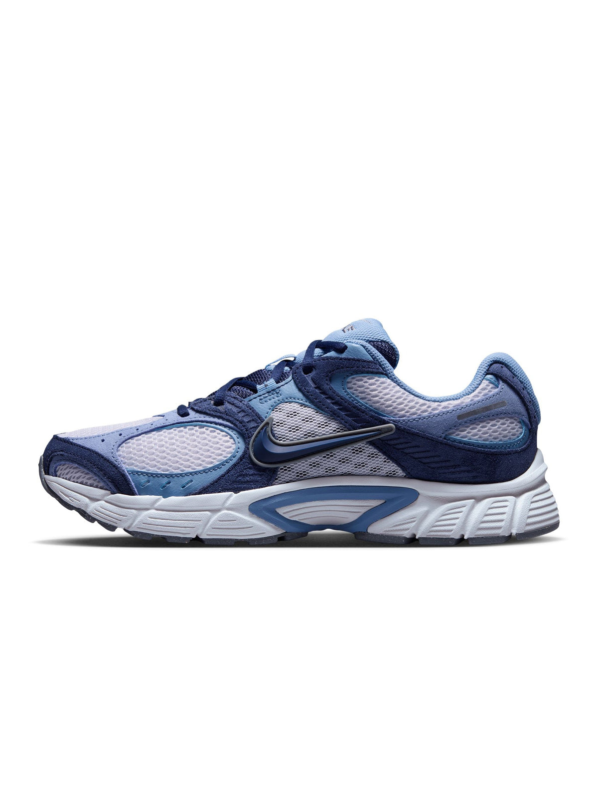 Nike men's V5 RNR Suede work blue footwear, showing a close-up of the textured suede material and stylish design.