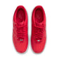 Men's Nike Air Force 1 '07 LV8 Patent sneakers in University Red, featuring shiny patent leather and classic design.