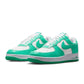 Nike Men’s Air Force 1 Menta footwear, featuring clean design with mint green accents and classic white leather, displayed on a plain background.