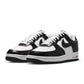 Men's Nike Air Force 1 cracked leather sneakers in white and green, side view