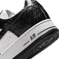 Nike men's Air Force 1 cracked leather sneakers in green and white