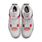 Men's Air Jordan 4 Retro Comic sneakers in white and red, featuring iconic Nike Air Jordan design and branding.