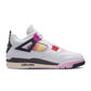 Men's Air Jordan 4 Retro Comic sneakers in red and white with black accents, featuring iconic design and premium leather details.