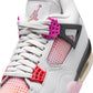 Men's Air Jordan 4 Retro Comic sneakers in white with colorful comic-style accents, stylish men's footwear by Denim Exchange.