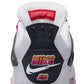 Men's Air Jordan 4 Retro Comic sneakers in black and white with red accents, showcasing iconic basketball shoe design.
