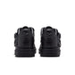 Black Nike Air Force 1 Luxe men's sneakers with sleek design and premium materials, shown from a side angle.