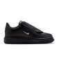 Black Nike Air Force 1 Luxe men's footwear with sleek design and premium details, showcased in a clear side view.