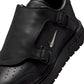 Black Nike Air Force 1 Luxe men's footwear with sleek design and premium materials, displayed on a neutral background.