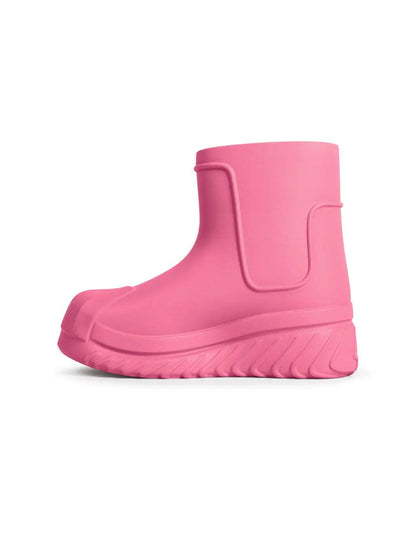 Denim Exchange women's Adidas Superstar boot in hot pink, side view