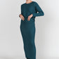Sweater Rib Skirt- Teal