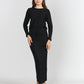 Sweater Rib Skirt- Black