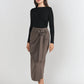 Rosette Midi Skirt- Mink
