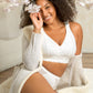 Adriana Wire-Free Full Bust Supportive Bralette - Pearl white