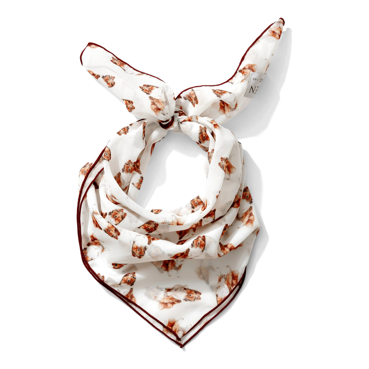 Collie Chiffon Scarf | 20" Square Scarf