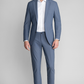 Twillory AIR Pants in denim melange with a relaxed fit, shown in a full-body view on a model.