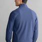Blue Twillory Air Quarter Zip shirt displayed from the back, showing the fitted design and fabric texture.