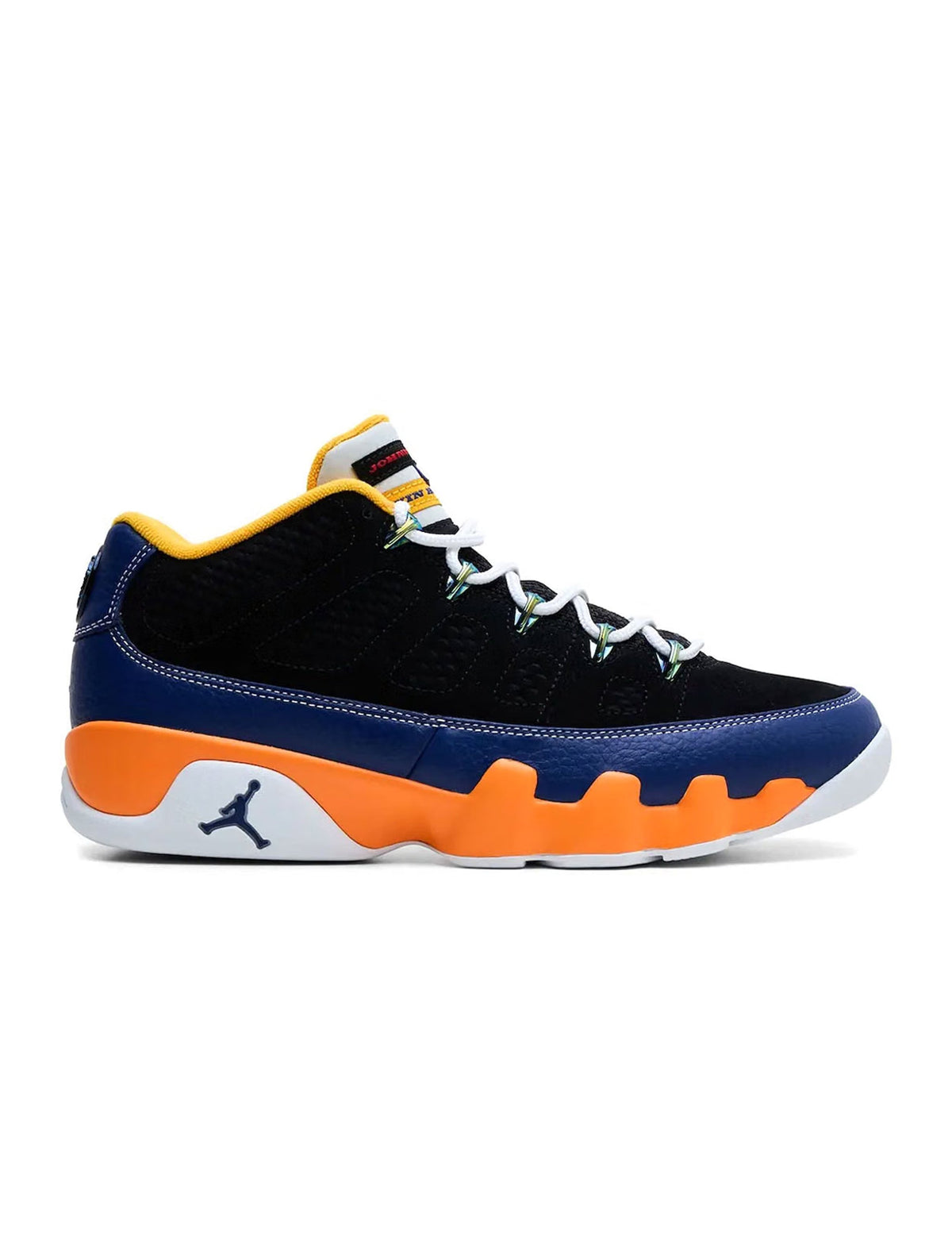 Denim Exchange Air Jordan 9 Retro Low What the Kilroy men's sneakers in black and multicolor design