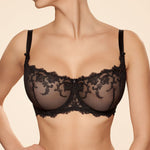 Ajour Elegy Sexy Sheer Mesh Balcony Bra-0