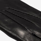 Aldo (black) - Italian lambskin leather gloves with lambswool lining & touchscreen feature