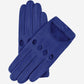 Alessa (blue) - Classic Italian lambskin leather driving gloves