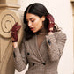 Alessa (cordovan) - Classic Italian lambskin leather driving gloves