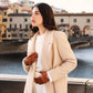 Alessa (cognac) - Classic Italian lambskin leather driving gloves