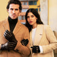 Alessa (black) - Classic Italian lambskin leather driving gloves