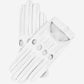 Alessa (white) - Classic Italian lambskin leather driving gloves