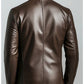 Alexander Leather Brown Jacket - Men Leather Jacket Brown