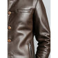 Alexander Leather Brown Jacket - Men Leather Jacket Brown