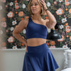 GRAVITY rise asymmetrical sports bra - Royal