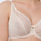 Samanta Anabelle Biscuit Sheer Lace Plunge Underwire Bra-2
