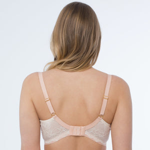 Samanta Anabelle Biscuit Sheer Mesh Full Figure Bra-1