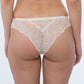 Samanta Anabelle Biscuit Sheer Mesh Tulle Embroidered Tanga Panty