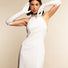 White Angelina Italian silk-lined leather opera gloves with 12-button length, designed for bridal and formal occasions.