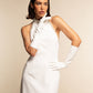 Angelina (white) - Italian silk lined 8-button length leather bridal / opera gloves