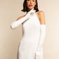 Angelina (white) - Italian silk lined 16-button length leather bridal / opera gloves