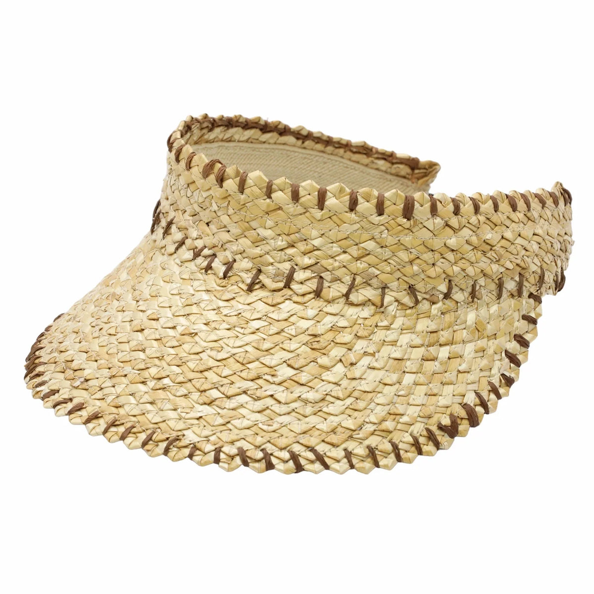 Peter Grimm Annabelle straw visor hat in natural woven design by HatCountry