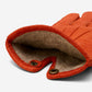 Antonio (orange) - Luxurious Italian peccary leather gloves with cashmere lining