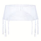 Bridal Sheer Mesh Embroidered Garter Belt Roza Anuk White-4